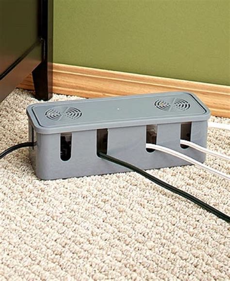 electrical cord organizer box|how to keep cords organized.